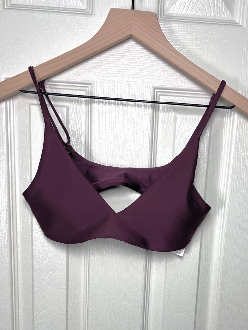 J.Crew Lana Bikini Top in Classic Sculpt Midnight Dahlia Size Med